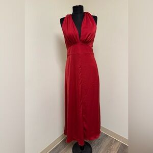 NWT Banana Republic Dress, Factory, Rust Orange Tie Waist Maxi, 2